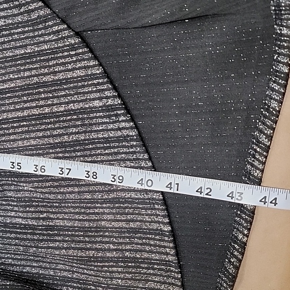 Spense Size XS Metallic Black & Silver Raglan Sleeve Belted Dress, NEW with Tag - Picture 13 of 16